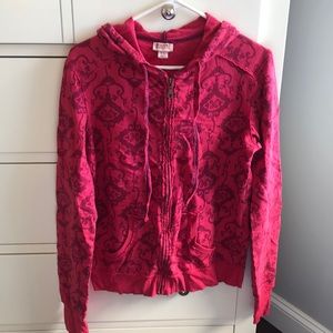 Mossimo Supply Co. Red Zip-up hooded sweatshirt